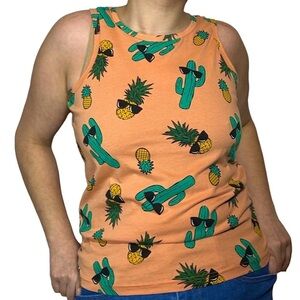 Hollywood the jean people - Cool Cactus and Pineapple Tank Size L